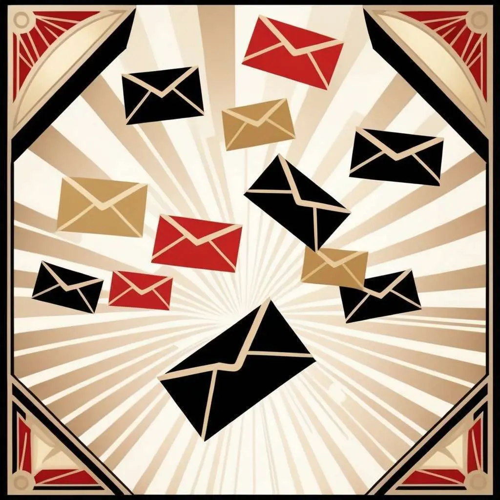 Art Deco Letters Flying
