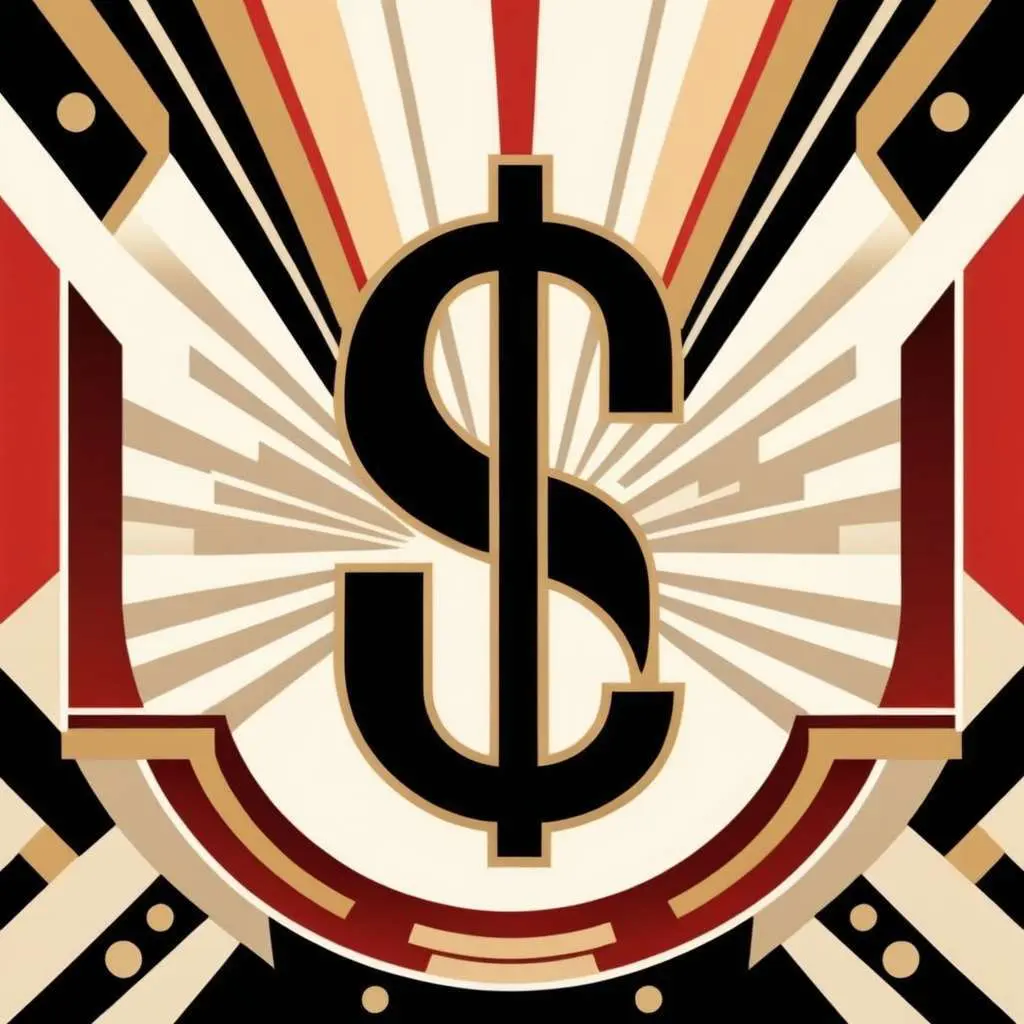 Art Deco Style Dollar Sign