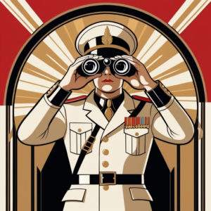 FFL's - Load Your Sales, Not Just Your Shelves 2 An art deco image of a soldier using binoculars