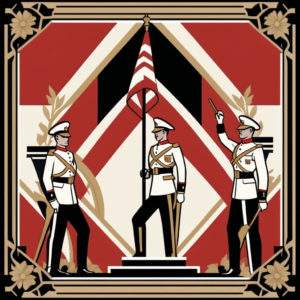 FFL's - Load Your Sales, Not Just Your Shelves 8 An art deco style image of soldiers planting a flag