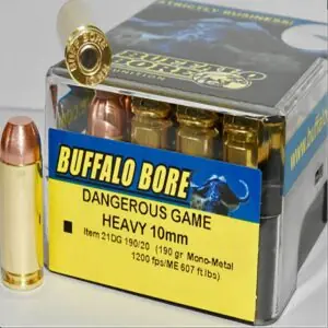 10mm auto vs .40 S&W: The Brother War | The Dead Calibers Archive 7 buffalo bore dangerous game 10mm auto mono metal 190gr pistol ammo 20 rounds 1658470 1