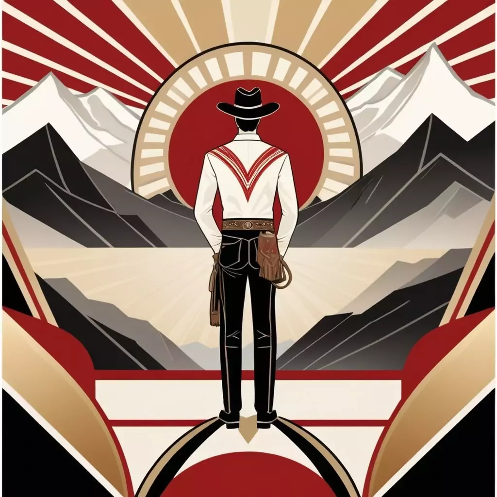 cowboy looking out at the mountains 2