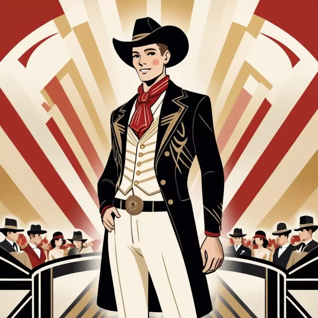 cowboy with crowd