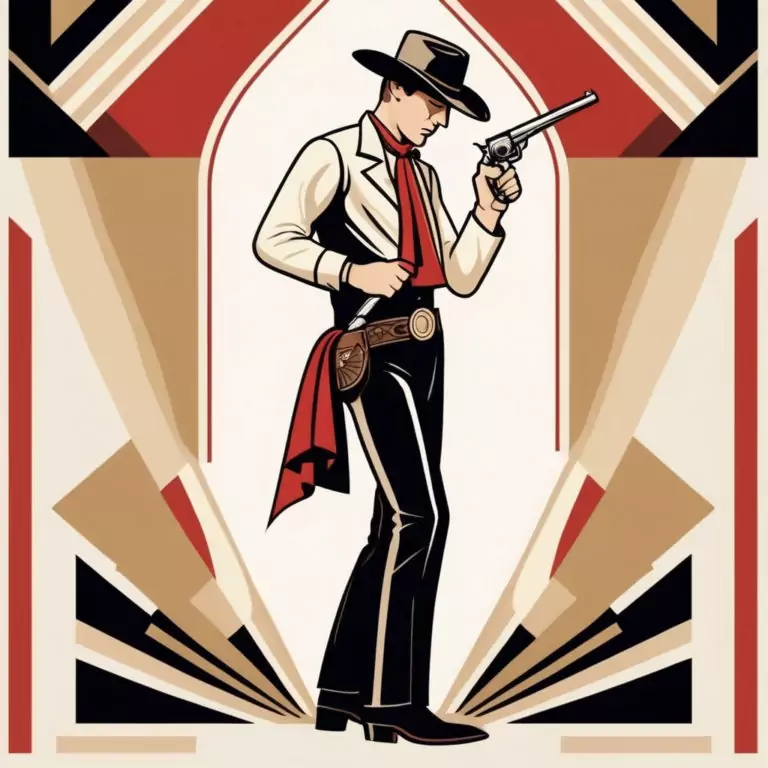 firearm maintenance tips - cowboy inspecting gun