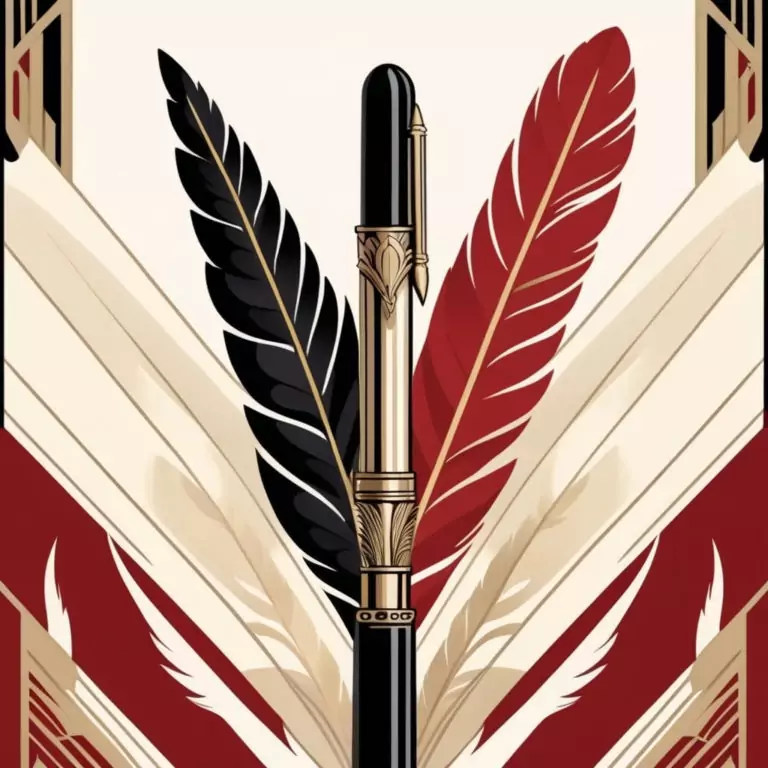 newsletter ideas for gun shops - pen with quills